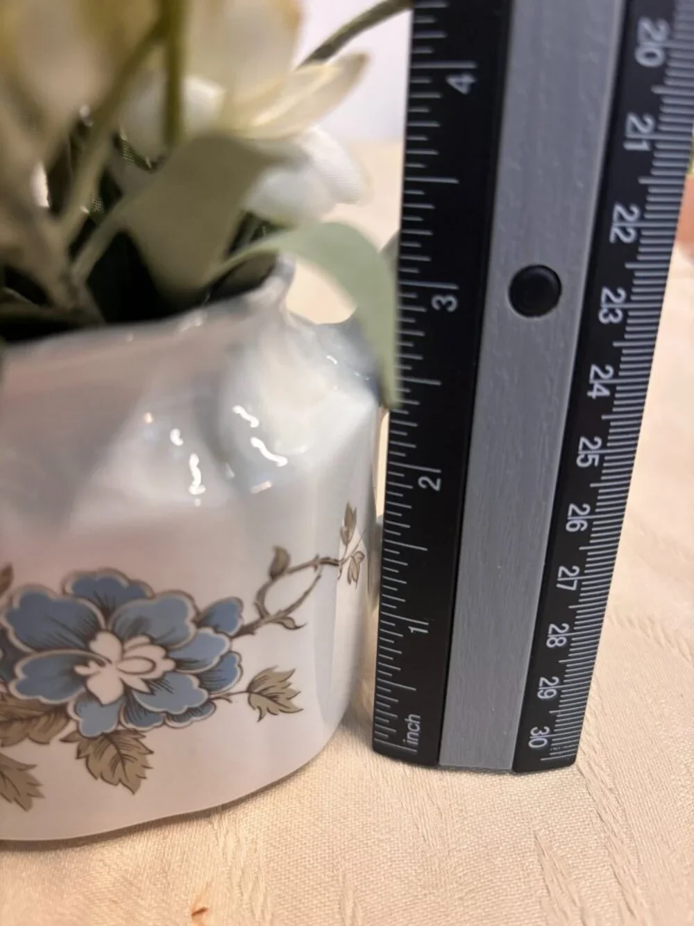 VTG Staffordshire England Blue Blossomtime Ironstone Creamer